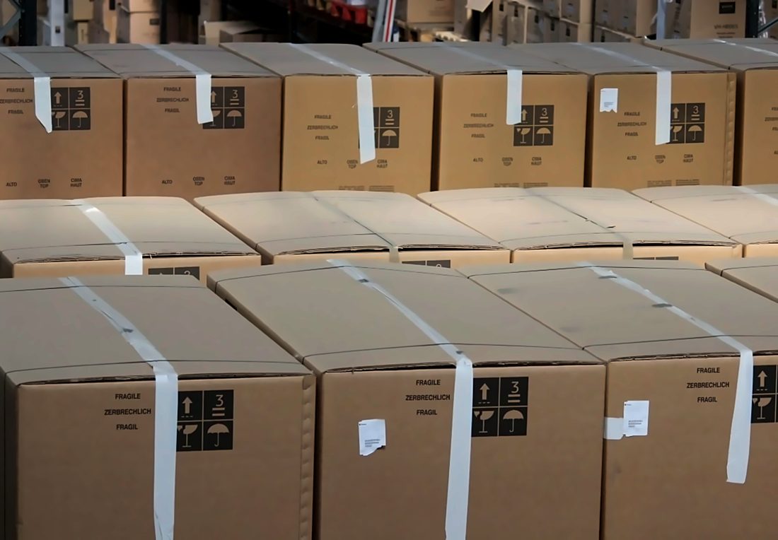 Cartons prêts à être expédiés